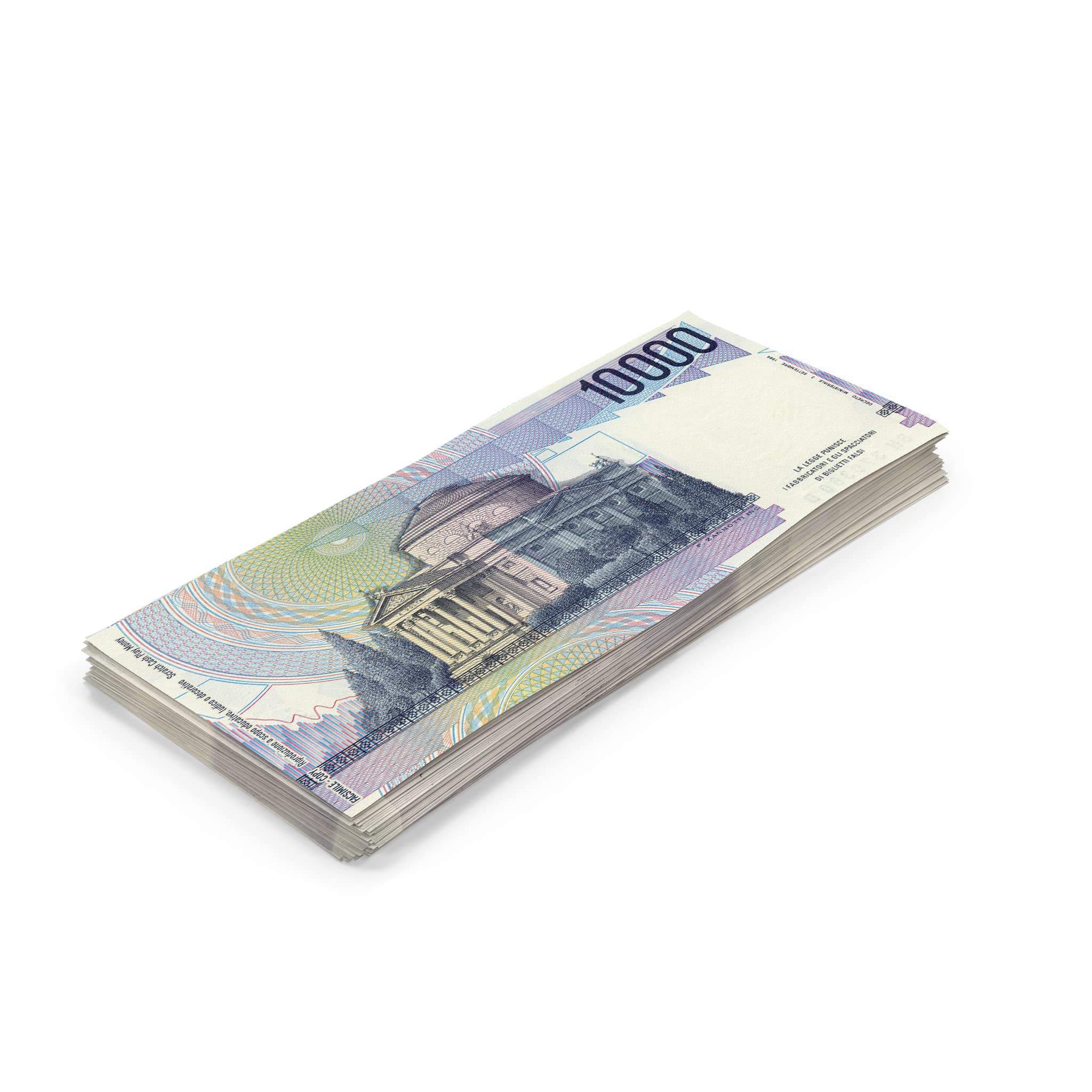 Scratch Cash 100 x ₤ 10.000 Lira Play Money (Real Size), Medium - Image 2
