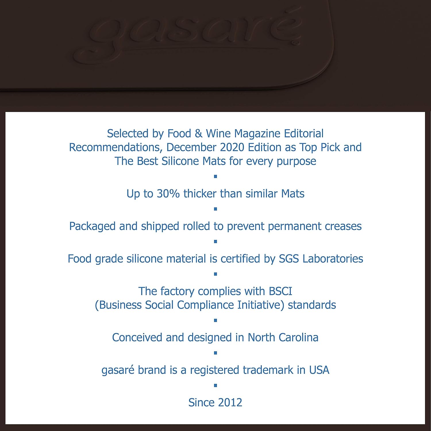 GASARÉ, Set of 2, Extra Large, Thick, Silicone Mats for Kitchen Counter, Heat Resistant Mats, Countertop Protector, Non-Slip, Easy to Clean, 25 x 17 Inches x 1.4mm, Brown image 3