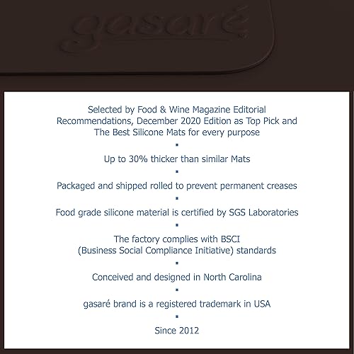 Miniatura 66 de Gasare - Juego de 2 manteles de silicón extra grandes, extra gruesos, protectores de encimeras, resistentes al calor, antiderrapantes, impermeables