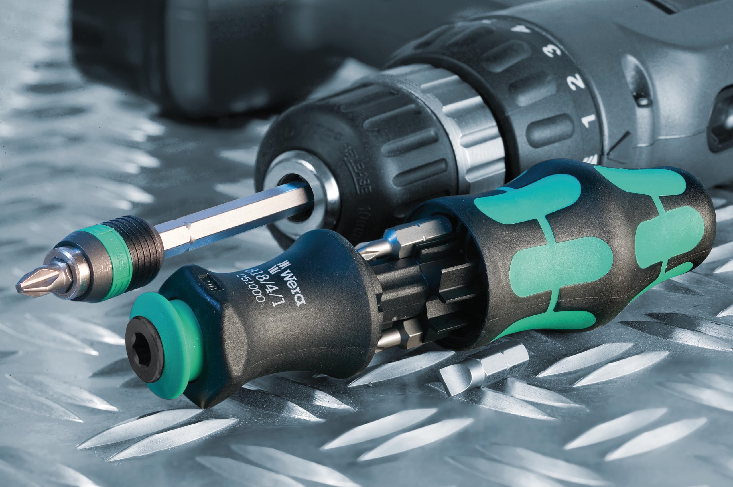 Wera Kraftform 25 Driver Bit Set - 3 Tools 1 Handle -4
