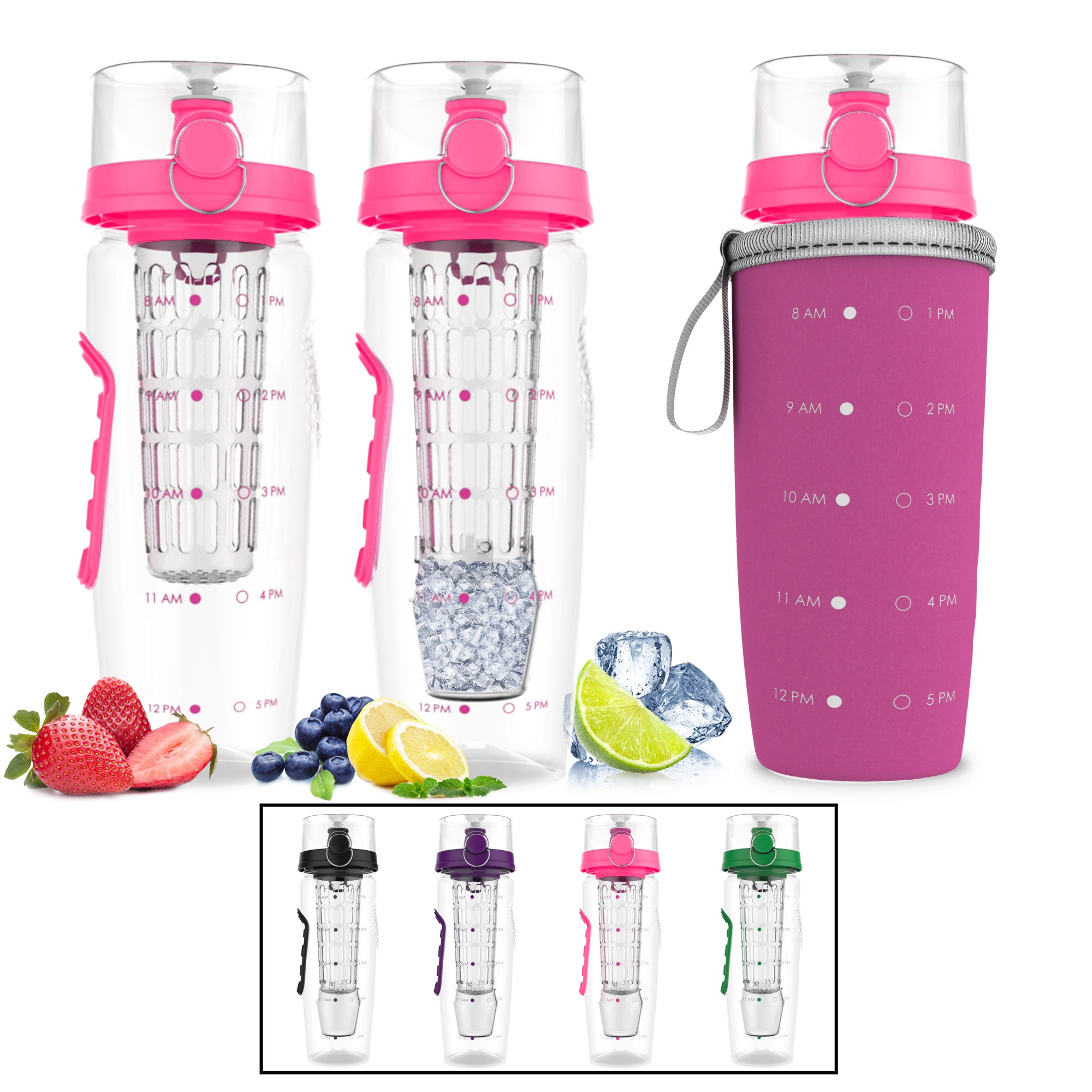 Buy Bevgo Fruit Infuser Water Bottle Large 32oz Hydration Timeline