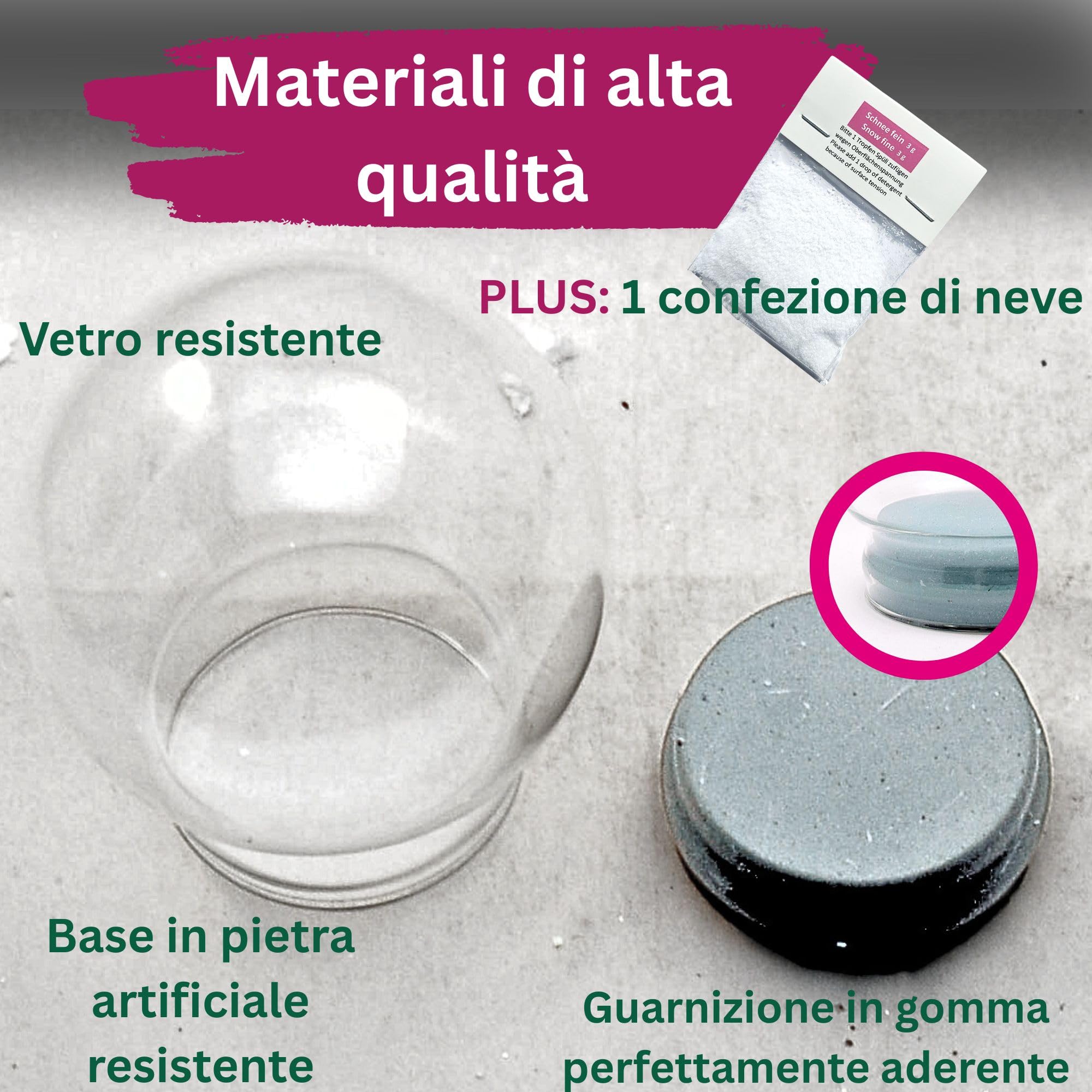 40021 - Vetro di ricambio per palla di neve, diametro 150 mm, 150 mm