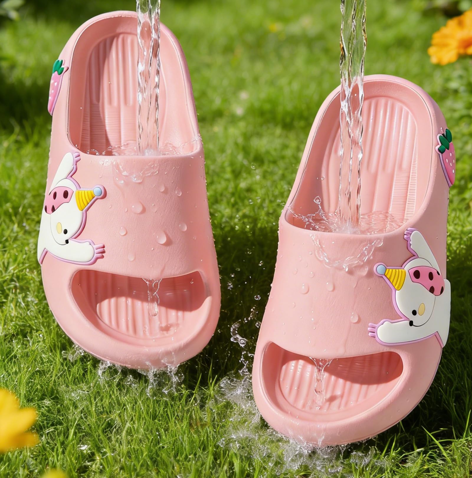 Chanclas de Baño Antideslizantes para Niños y Niñas - Ultraligeras <130g (Tallas 26/27 EU) - 26-38 EU, Sandalias Zapatillas EVA para Baño, Playa, Piscina, Jardín Interior y Exterior - 3