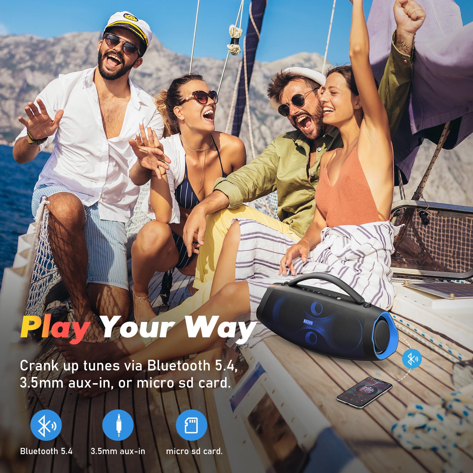 Amazon.com: DOSS Extreme Boom Pro D200 240W Peak Outdoor Speaker