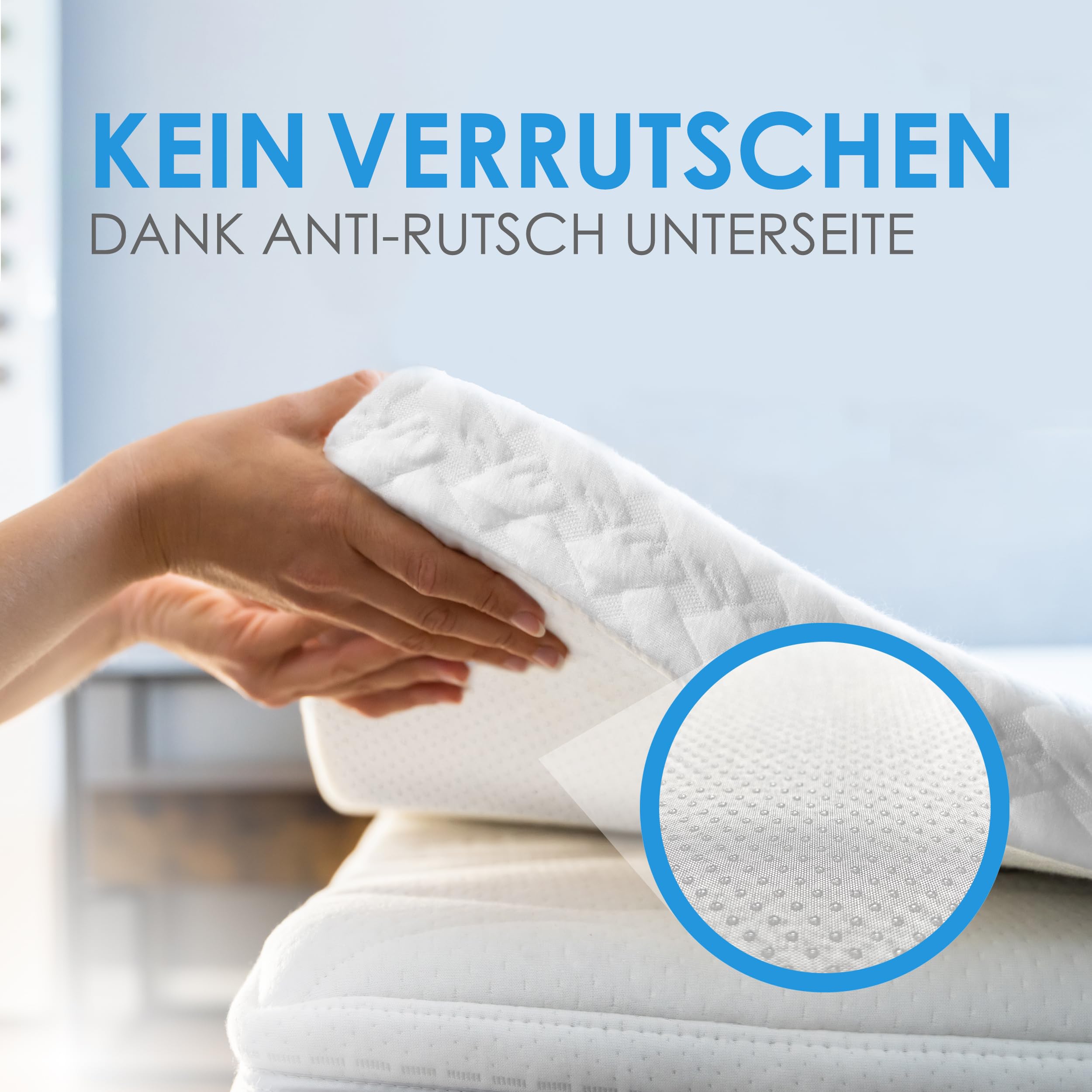 Vendome Dreamtime Gelschaum Topper 140x200 cm, in verschiedenen Größen von 90x200 bis 200x200 cm erhältlich, atmungsaktiver Matratzen Topper für erholsamen Schlaf, Ergänzung fürs Boxspringbett