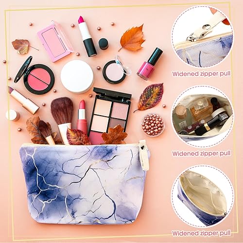 Miniatura 10 de 6 bolsas de lona para cosméticos para bolso con cremallera, bolsa de maquillaje impresa multifunción, bolsa de viaje de lona, bolsa organizadora