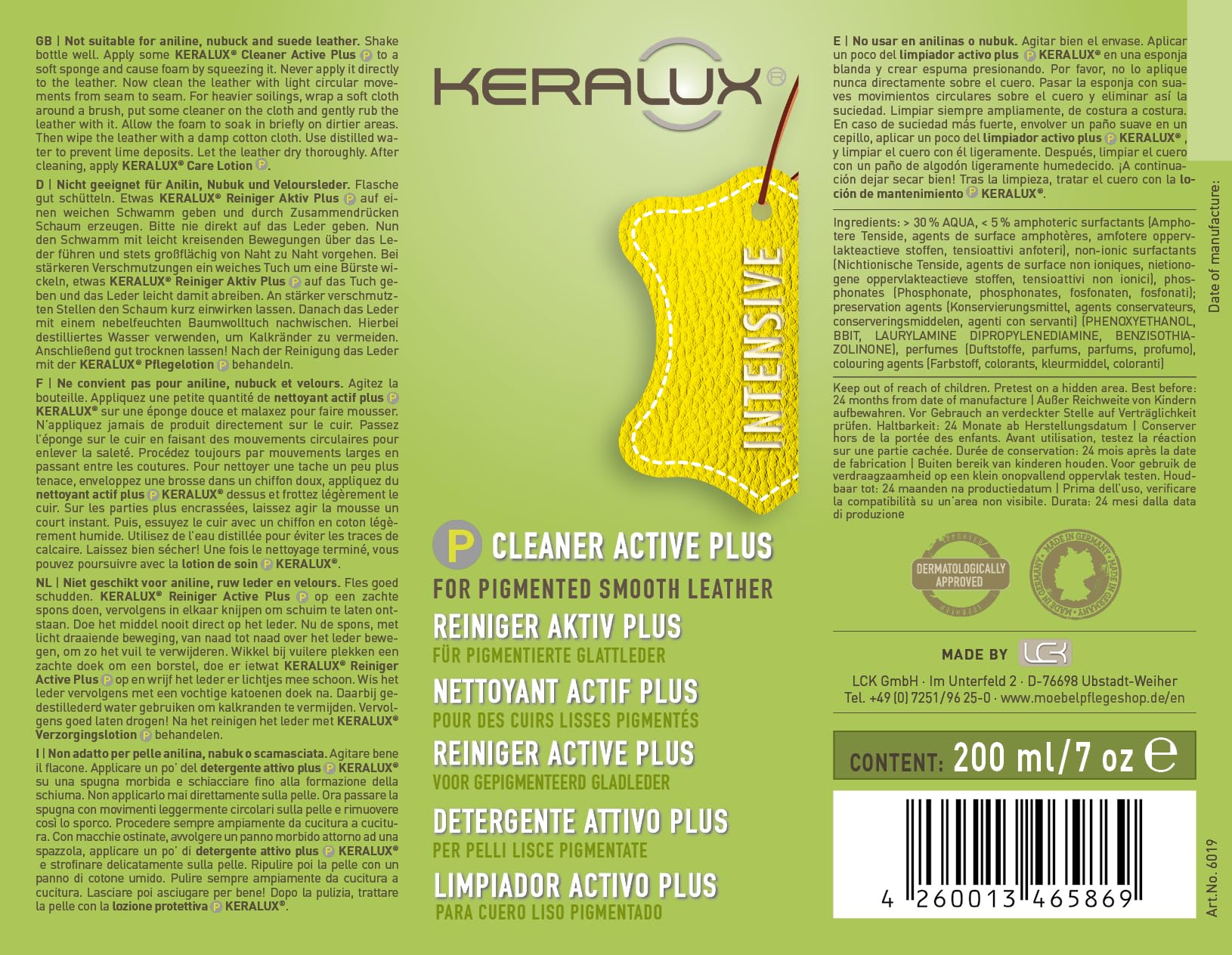Limpiador detachant Active Plus 250 ml