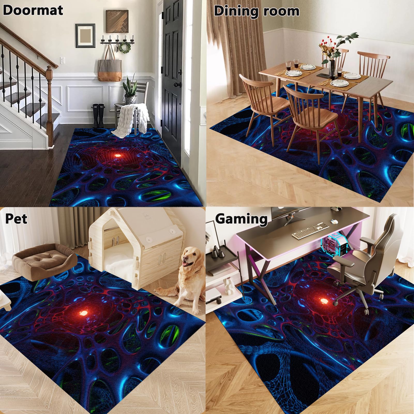 Tapis Gaming Sol, Tapis Protection Sol pour Chaise de Bureau, Tapis de Sol Bureau pour Chaise de Bureau stratifiée, Bureau et Chambre, Protège Parquet Fauteuil à roulettes pour Sols Durs 160 x 200 cm