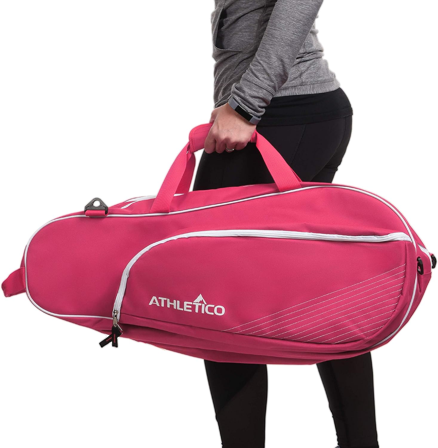 Athletico 6 Racquet Tennis Bag | Padded to Protect Rackets & Lightweight | Professional or Beginner Tennis Players | Unisex Design for Men, Women, Youth and Adults (Pink) - Image 7