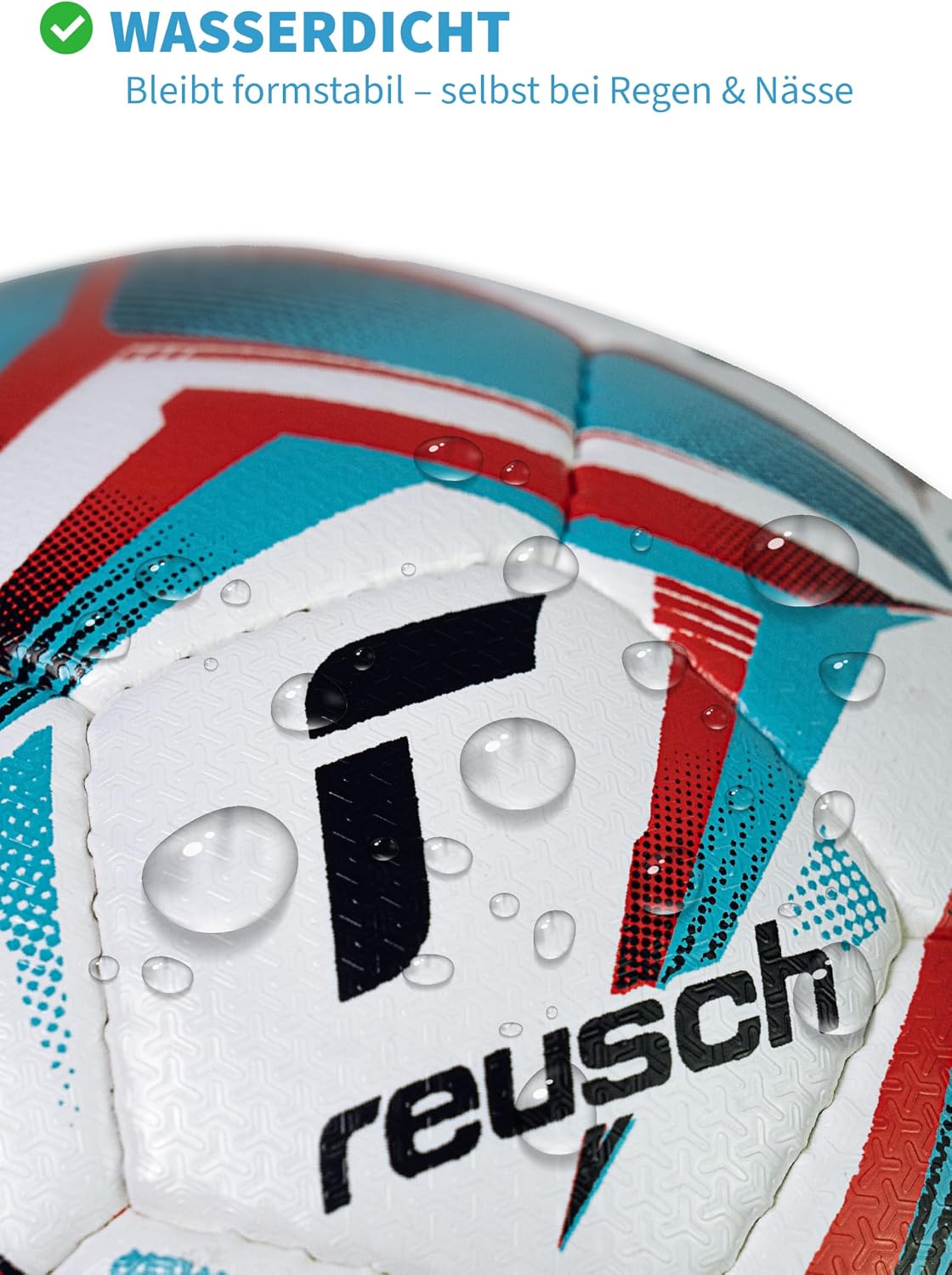 Reusch Football Attrakt Infinity Training Ball - Hand-Sewn Football for Training and Leisure with Stable Shape, Excellent Air Pressure Stability and Bright Colours for Precise Play
