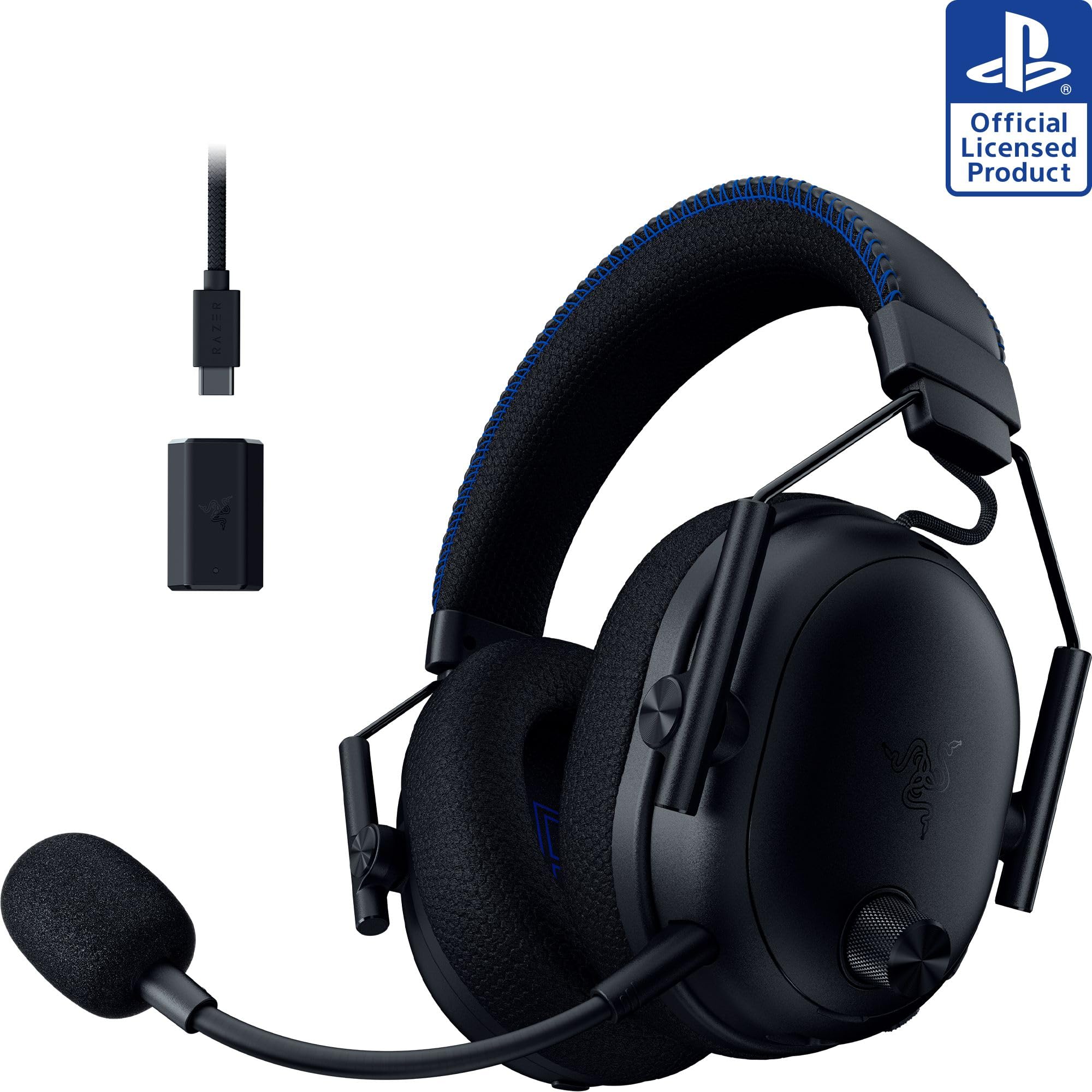 Razer BlackShark V3 Pro Wireless ANC Gaming Headset for PS5 Full Band Mic - 50mm Drivers - 2