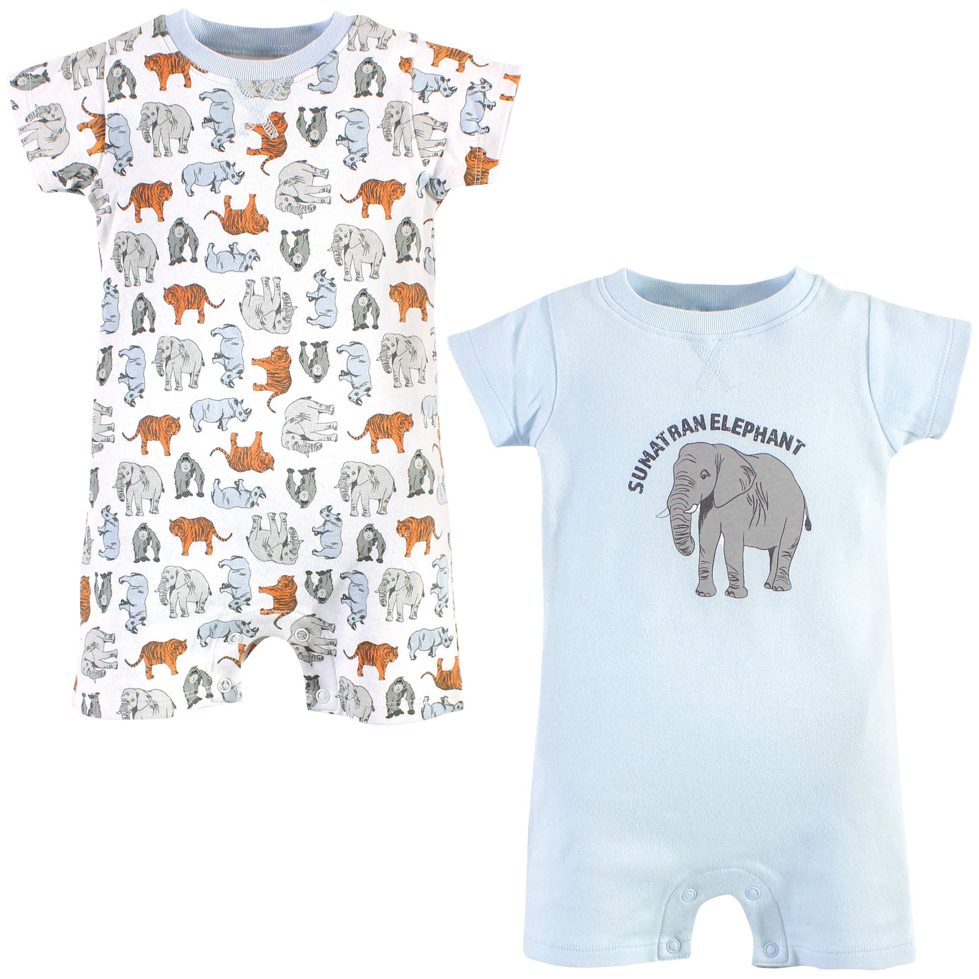 Touched by Nature Baby Organic Cotton Rompers, Endangered Polar Bear Peleles Unisex bebé