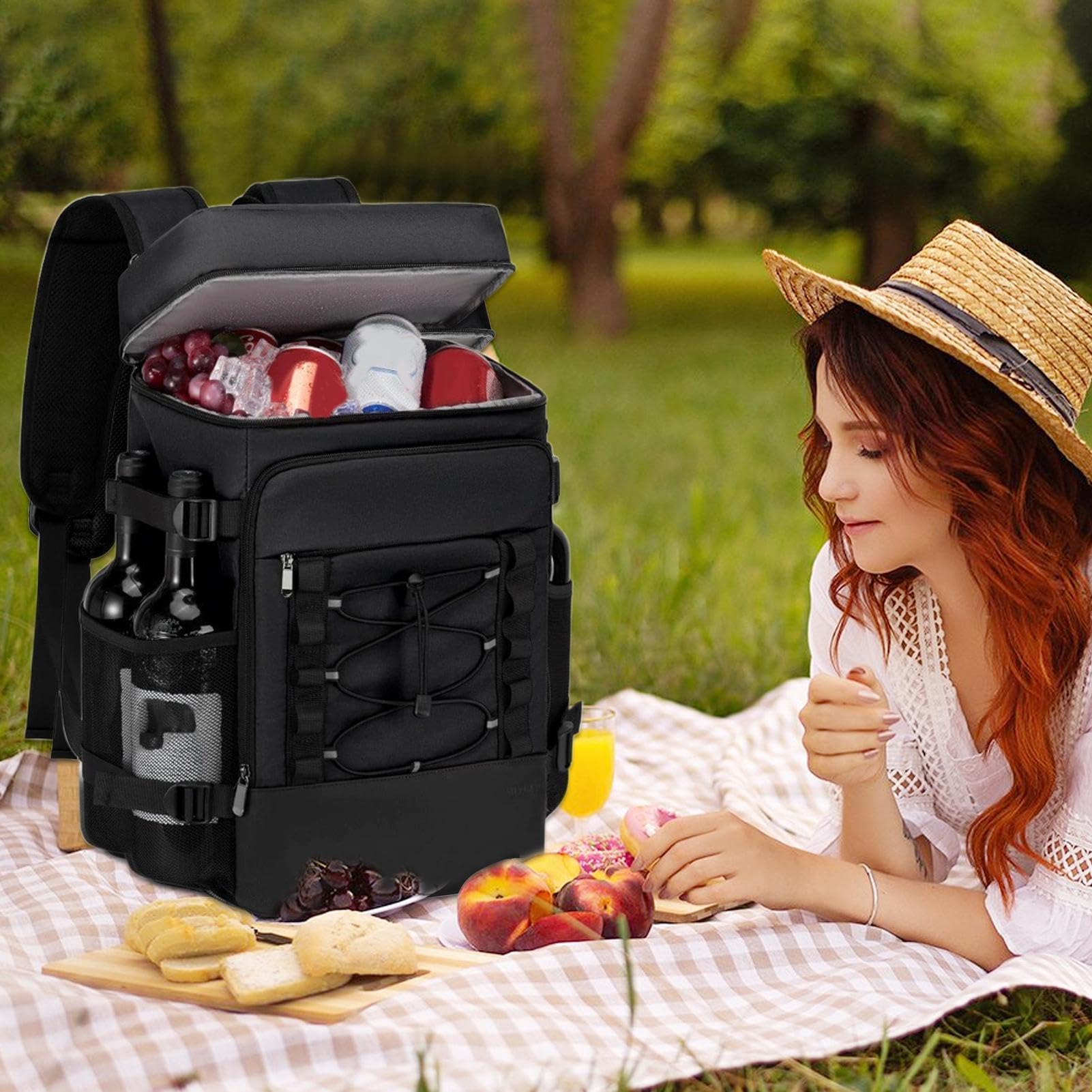 Zaino Frigo Termico Borsa Frigo Portatile Isolante | Zaino Frigo Morbido Uomo Donna per Pranzo Pesca Lavoro Viaggio Escursionismo Campeggio Scuola Picnic