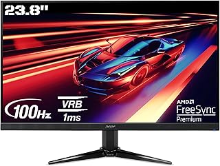 Acer QG241YH 23.8 इंच फुल HD VA पैनल गेमिंग बैक लाइट एलईडी एलसीडी मॉनिटर I 100Hz रिफ्रेश रेट I 1 MS VRB रिस्पांस I टिल्ट-सक्षम स्टैंड I आई आई केयर I डिस्प्ले विजेट I 2 X HDMI 1 X VGA I AMD फ्री सिंक