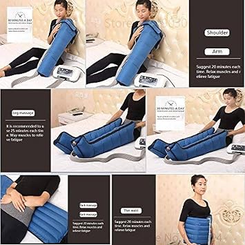 Full Body Pressotherapy Massage Lymphatic Drainage Machine, Muscles Relax Leg Arm Waist Body Massage, Adjustable Intensity, for Body Sliming Weight Loss Muscle Relaxation