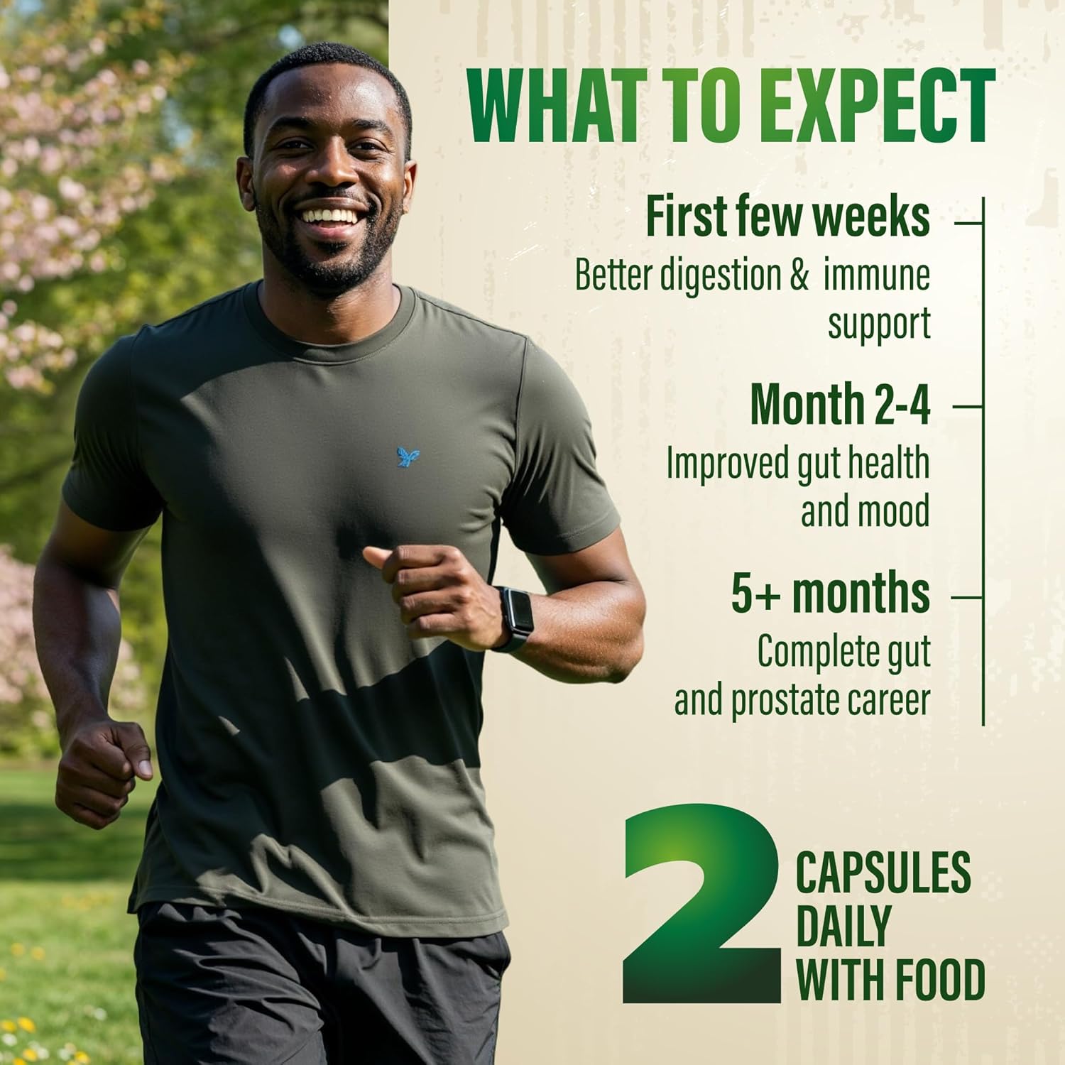 Probiotics for Men with Prebiotics - Men Probiotic Supplement for Digestive Health, Gut Health, Immune Health, Bloating and Prostate Care - Strains Shelf Stable, Gluten & Soy Free 60 capsules. - Image 5