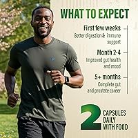 Vista 5 de Probióticos para hombres con prebióticos - Suplemento probiótico para hombres para la salud digestiva, salud intestinal, salud inmunológica