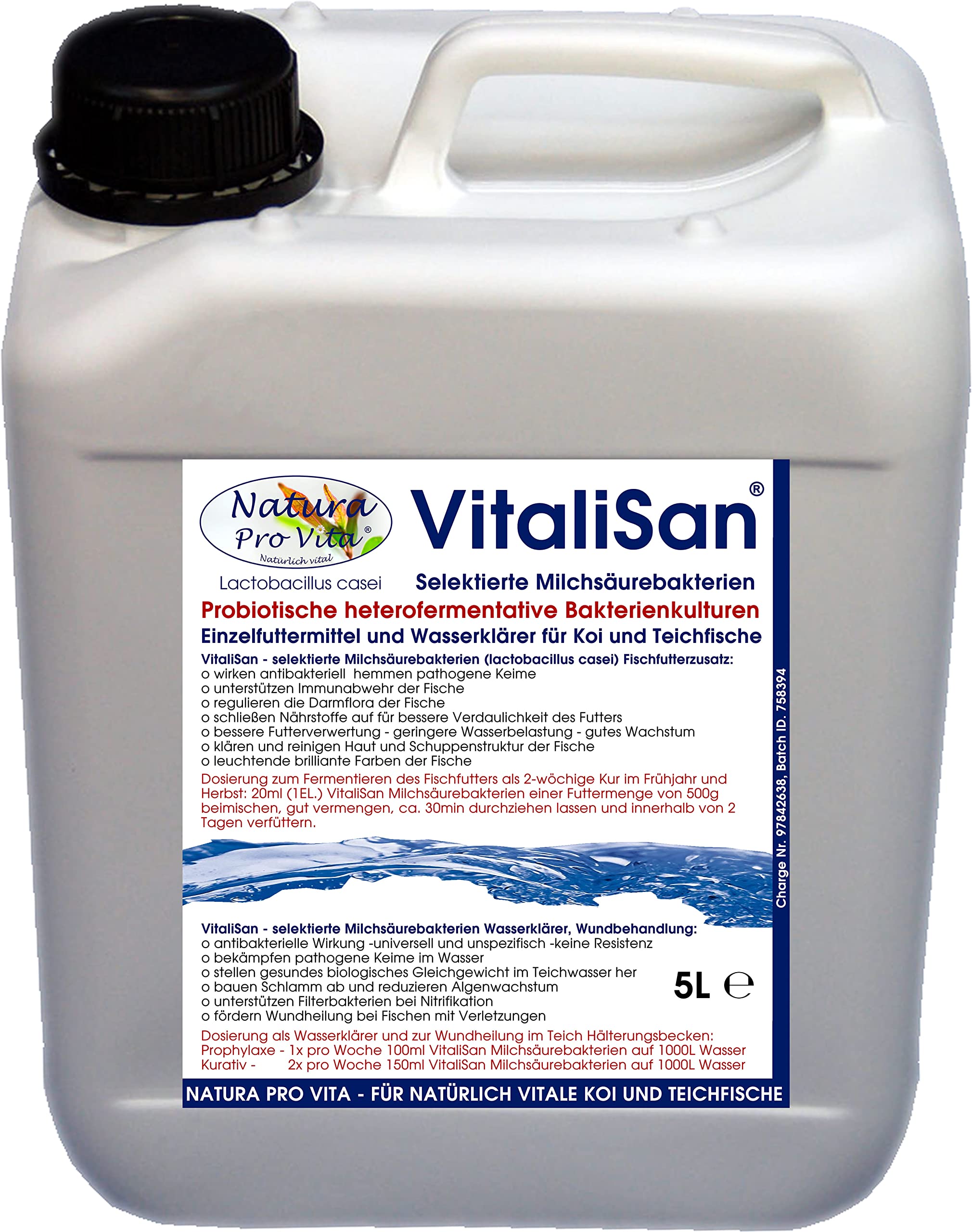Filterbakterien Koi Teich Milchsäurebakterien klares Wasser baut Schmutz ab algenfrei biologisches Gleichgewicht antibakteriell Wundheilung Koi 20L
