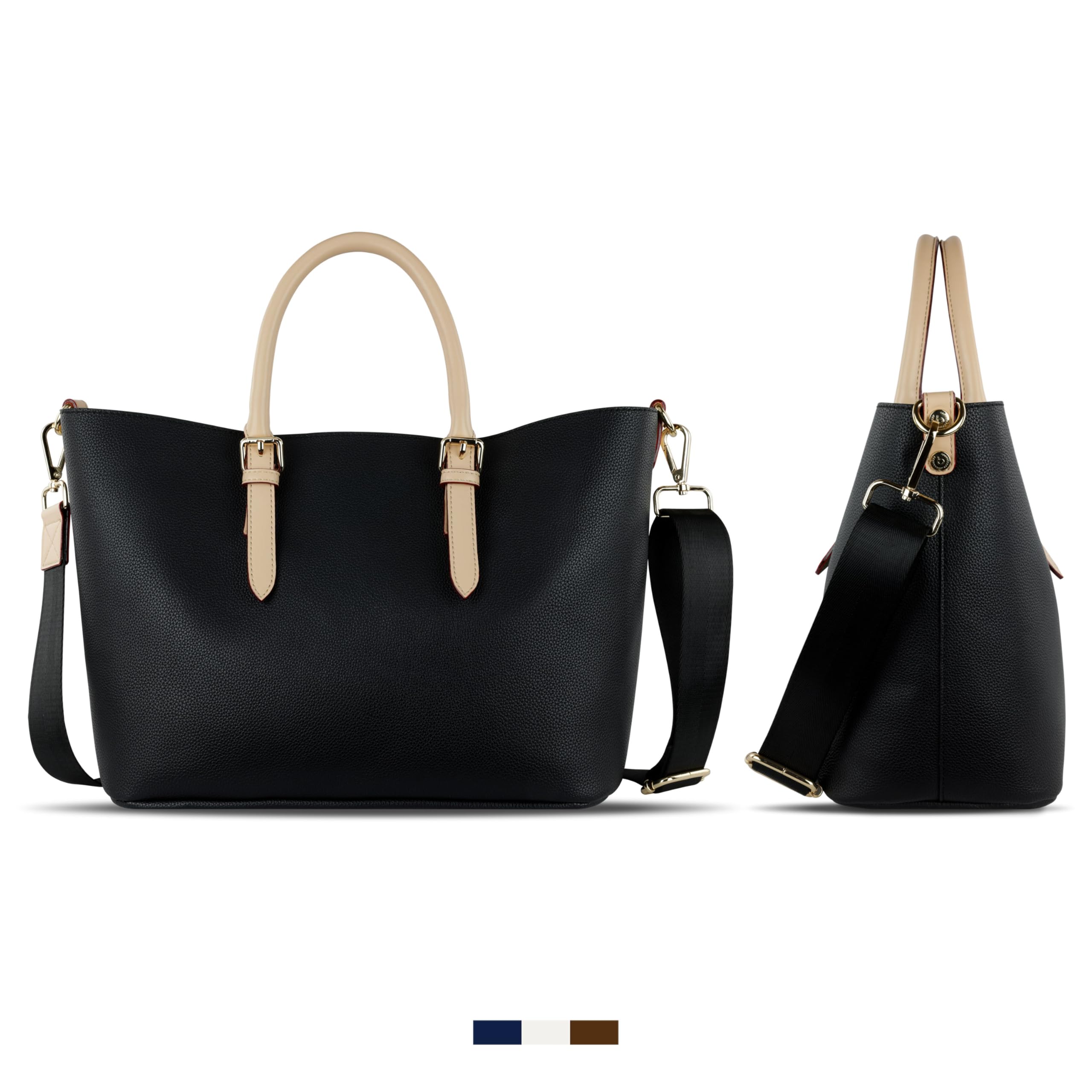 bugatti Ella Shopper Handtasche für Damen M, Damenhandtasche, Schultertasche