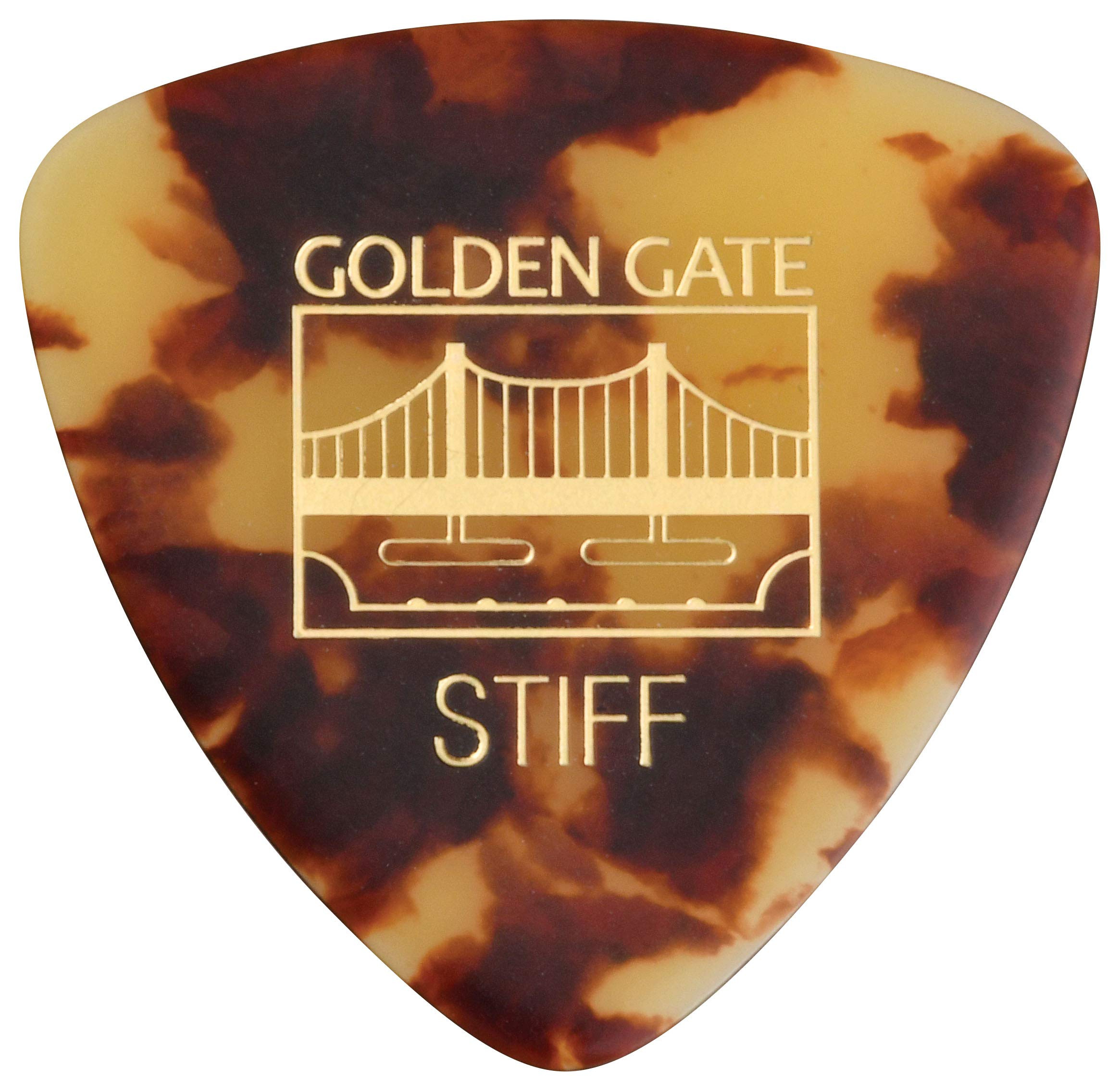 Golden Gate MP-30 Triangle Shape Guitar Picks, 1.0 mm Thickness, Dalmatian Tortoise, Large Triangle - Stiff