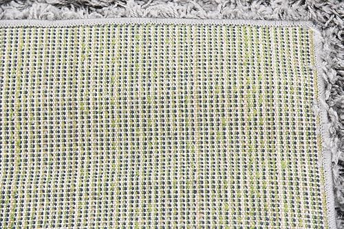 Miniatura 20 de Unique Loom Solid Shag Collection - Alfombra rectangular (4 pies 1 pulgada x 6 pies 1 pulgada, color gris nube)