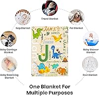 Vista 21 de Custom Name Blanket Throw Personalized Blanket for Kid with Names Customized Blanket with Name for Baby,Custom Blanket,Gift for Birthday Letter