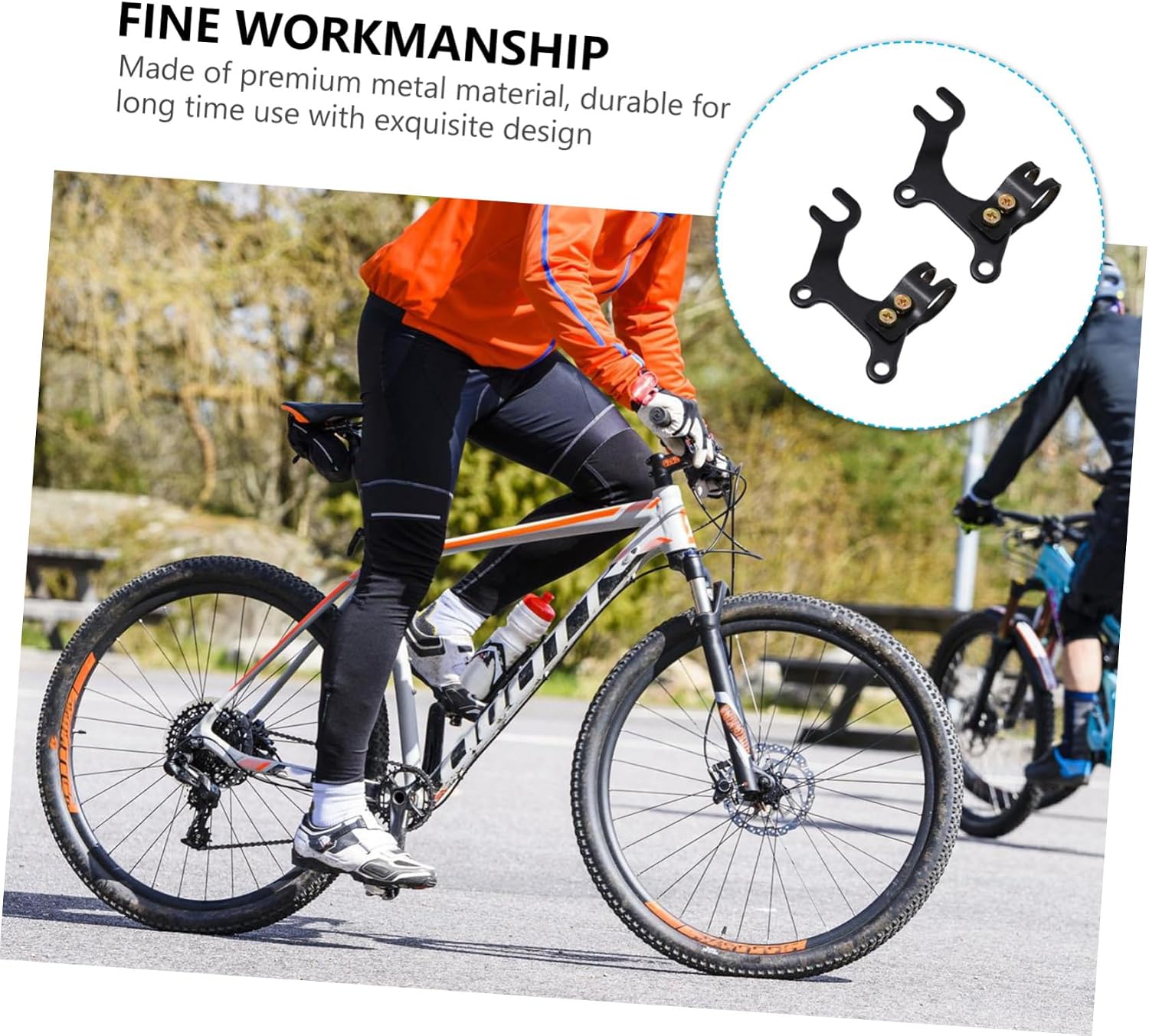 2Pcs Bike Brake Bracket Disc Brake Adapter for Bicycle Metal Black | Adjustable Mount, Easy Installation and Removal, Front and Rear Wheel Use, Professional Practical Design