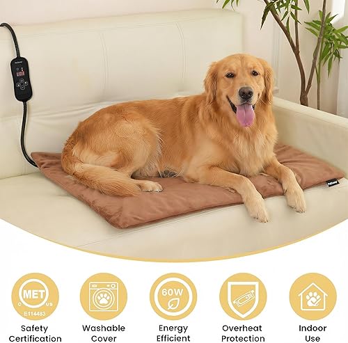 Miniatura 3 de Almohadilla térmica grande para perros y cama térmica para mascotas para perros grandes y múltiples mascotas, almohadilla térmica impermeable para