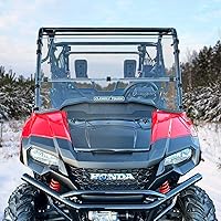 Vista 6 de Parabrisas Honda Pioneer 700 / 700-4 de Clearly Tough - Plegable completo Lexan MR10 de policarbonato premium resistente a arañazos - ¡Hecho
