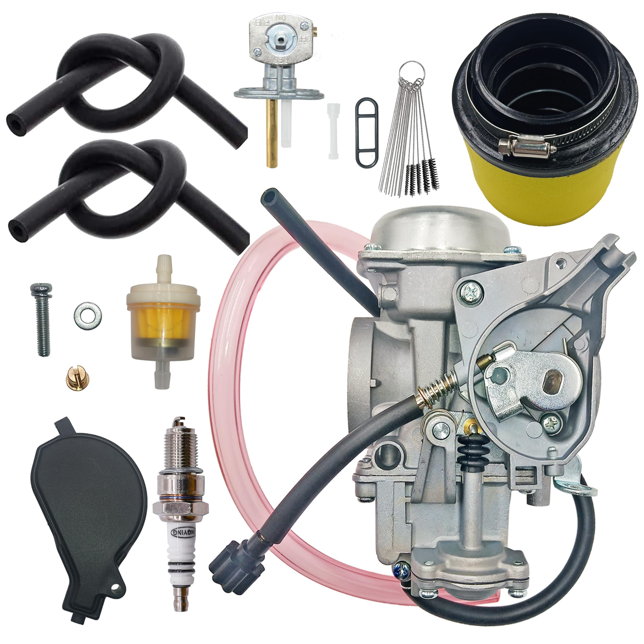 Lanigram0470-449 Carburetor Fit for Arctic Cat 400 Carb Arctic Cat 500 Carb TBX 2X4 4X4 2000-2003 With Fuel Valve and Fuel filter