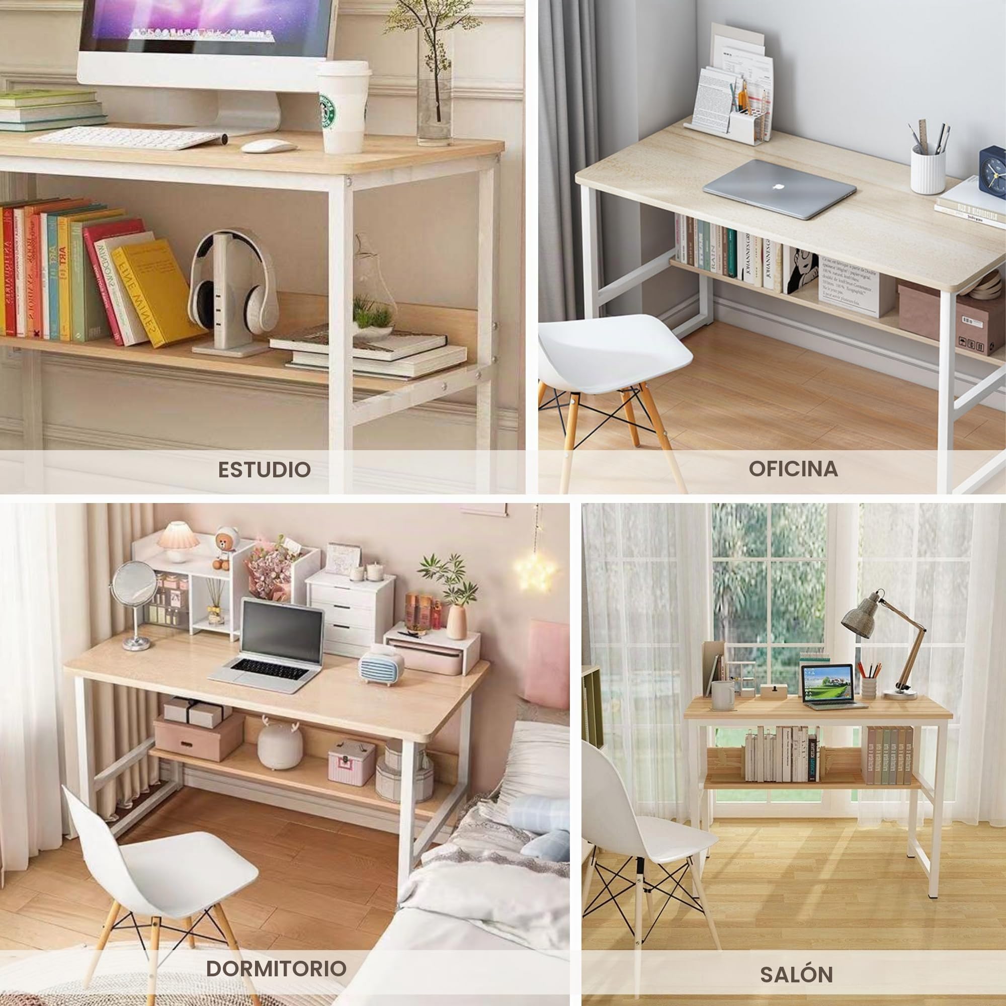 MAGIC SELECT Escritorio Mesa de Oficina para Ordenador 80x40x72 cm | Tablón de Aglomerado y Melamina de Madera, Estructura de Acero, Para Habitación o Estudio, Para Hogar