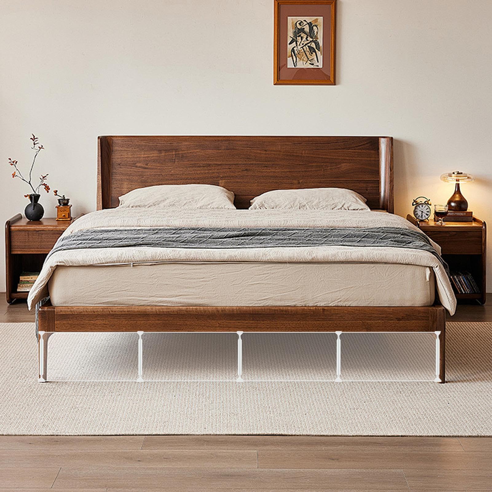 Protector para Mascotas Debajo De La Cama - Tablero De Barrera Ajustable Y Transparente - Bloqueadores Bajo Cama,para Gatos Perros Hogar Muebles Sofá Sillón Sala De Estar Dormitorio Esquina
