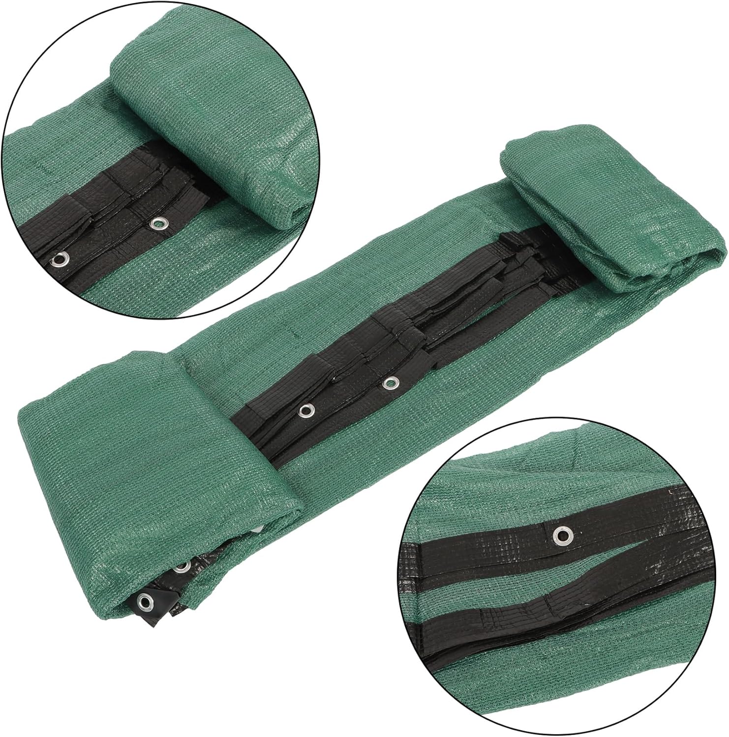 WFLNHB 6FT x 50FT Heavy Duty Privacy Barrier Net, Outdoor Fencing Screen with Zip Ties for Garden and Patio Privacy (Green)