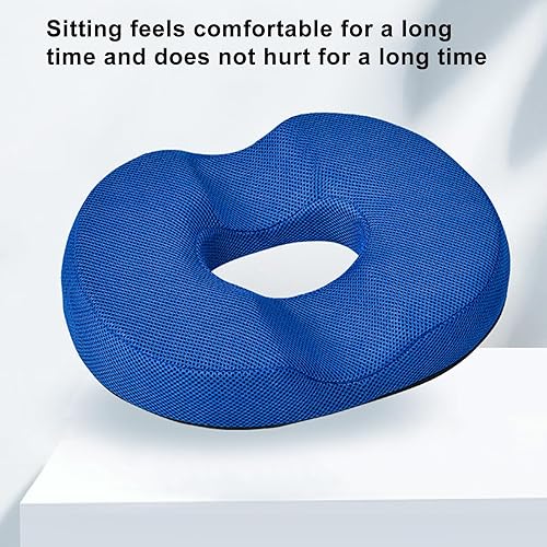 Miniatura 2 de Cojín de asiento, cojín de asiento de almohada de dona, cojines de asiento de espuma viscoelástica, cojín de alivio del dolor de coxis, cojín de