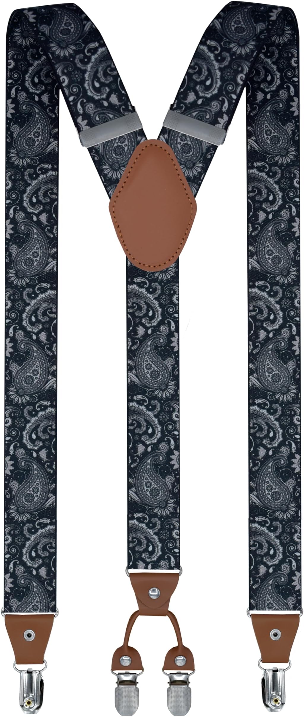 Suspenders for Men Heavy Duty - Clip On Mens Suspenders Y Back Adjustable for Jeans Work Wedding Tuxedo Dress Prom