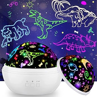 Amazon Co Jp 恐竜のおもちゃ 3 8歳の男の子用 ナイトライト 2 10 360 回転 2イン1 スタープロジェクターランプ 男の子と 女の子への誕生日プレゼント 幼児のおもちゃ 恐竜の部屋の装飾 おもちゃ