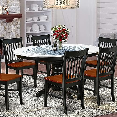 Miniatura 2 de Mantel ovalado ajustable, diseño de flores de rayos X, con bordes elásticos de poliéster, cojín con diseño de flores y plantas modernas para el