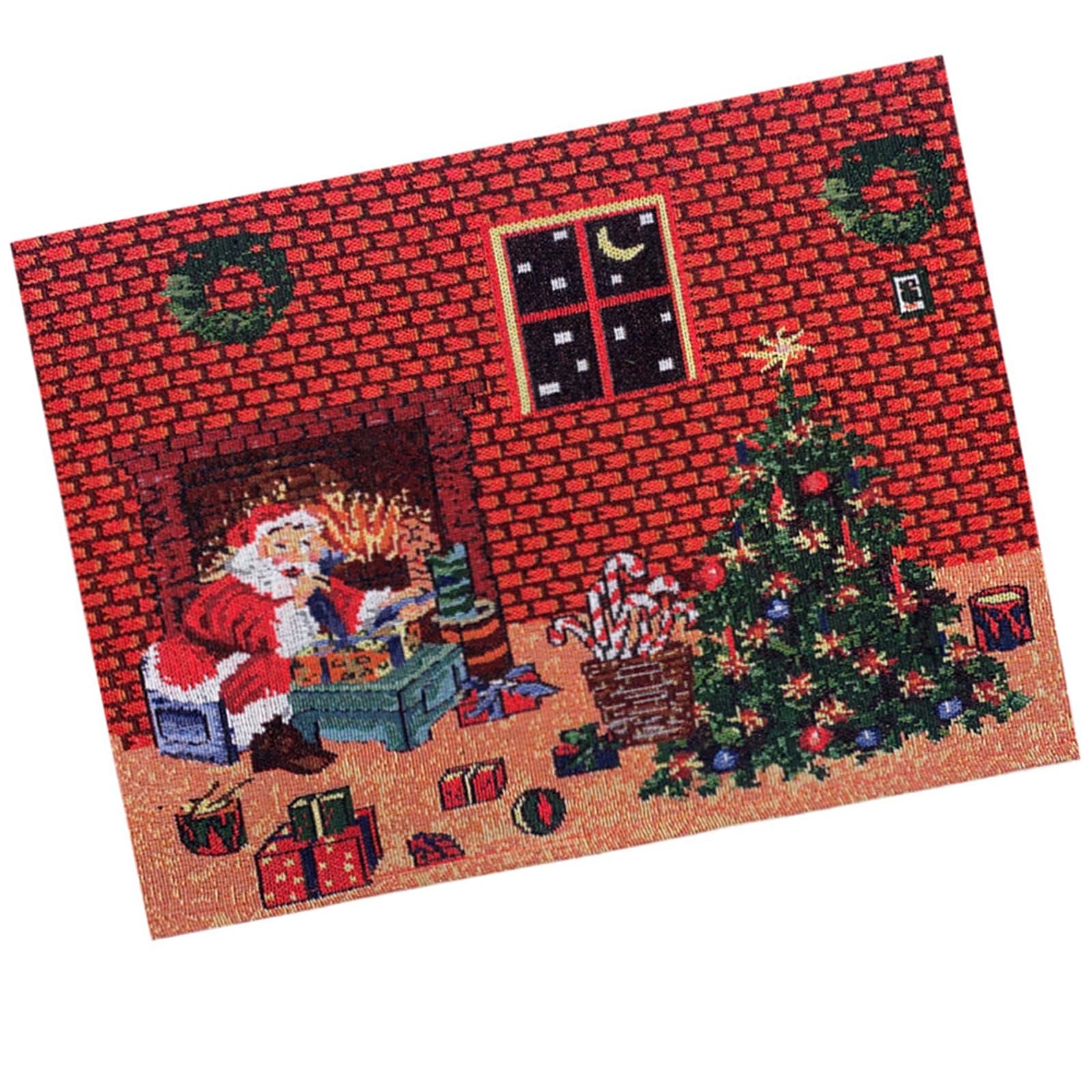 NVOQILIN Christmas Tree Table Runner Tablecloth for Seasonal Table Setting in Cotton Linen Durbility Fabric Slipcover Holiday Decorations