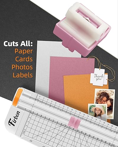 Vista 32 de Firbon Cuchilla de repuesto blanca de 5 piezas con diseño de seguridad automática para cortadoras de papel Blanco