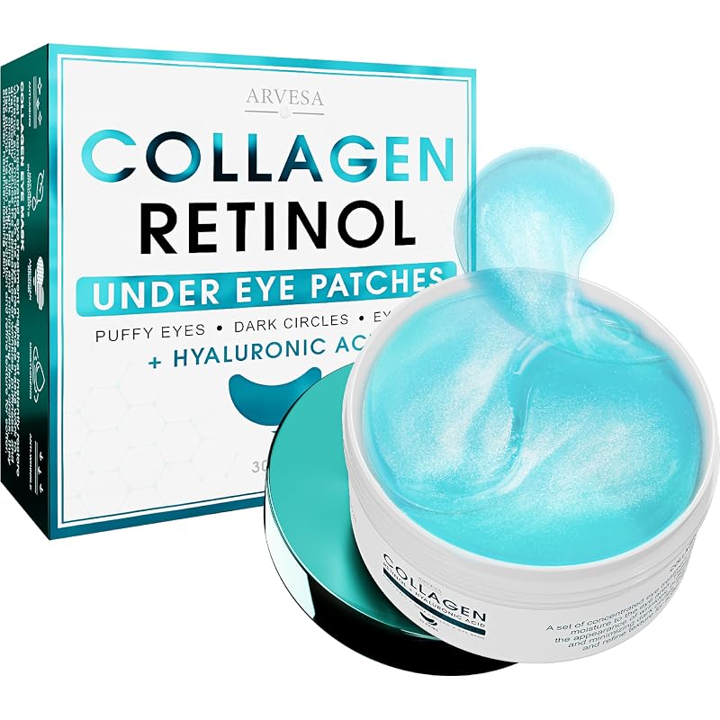 Adesivos de hidrogel para a região dos olhos Arvesa com retinol e colágeno, modelo XD3