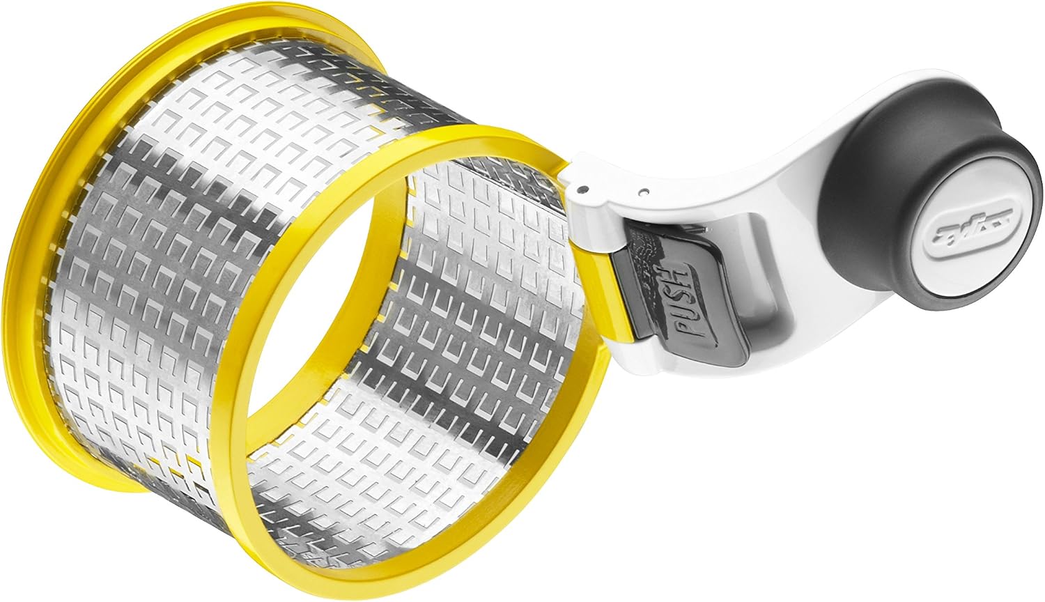 Zyliss Classic Rotary Cheese Grater with Handle, Stainless Steel/Plastic, White - Image 3