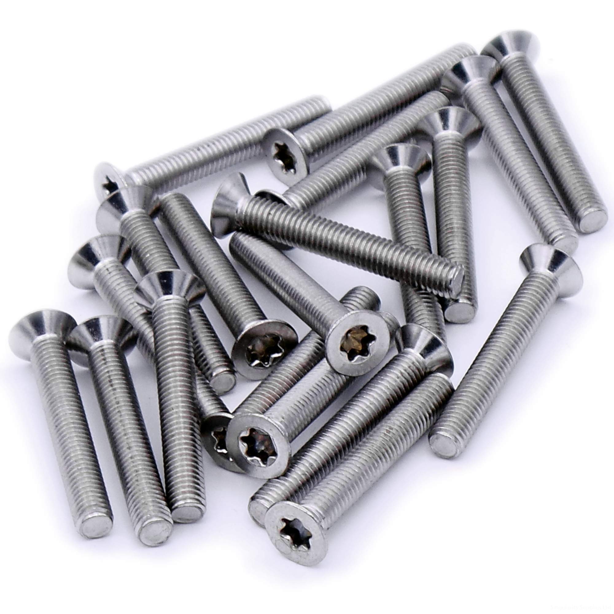 Singularity Supplies Silver M5 (5Mm X 12Mm) Tx Socket Countersunk Machine Screw (Bolt) - Stainless Steel (A2) (Pack Of 20)