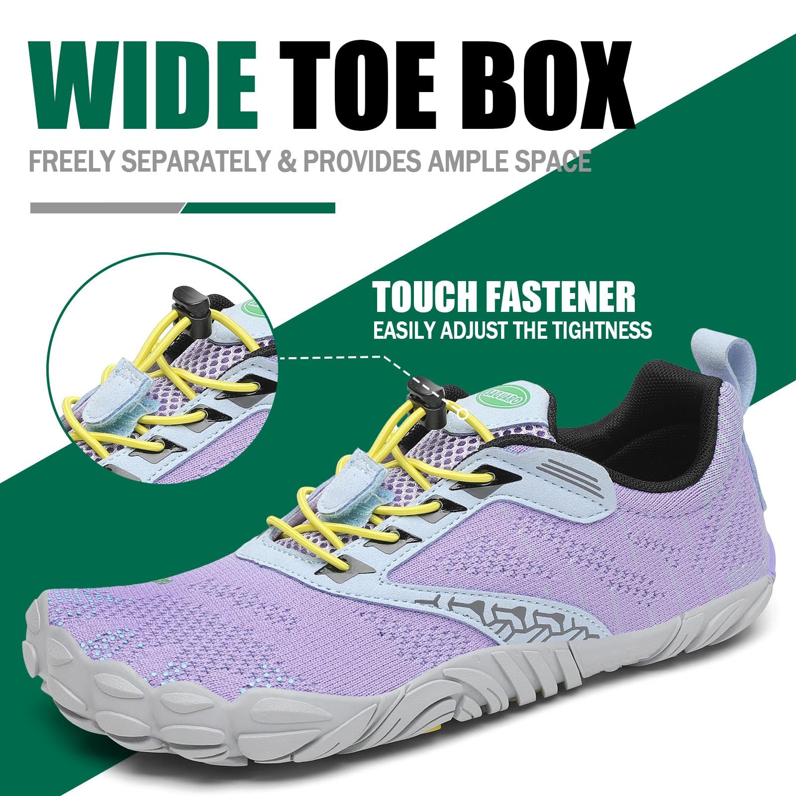 SAGUARO Barefoot Shoes Uomo Donna Scarpe Barefoot Minimaliste Scarpe a Piedi Nudi Antiscivolo Scarpe Trail Running Leggere Scarpe Dita,Gr.36-48 EU