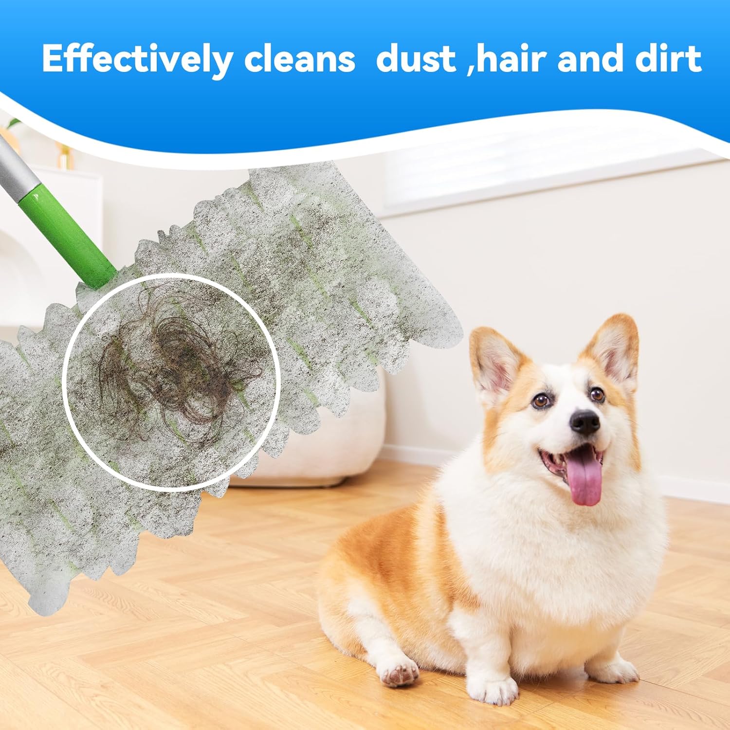 Dry Sweeping Cloths Pads Compatible with Sweeper Mop, Microfiber Duster Mop Pads Refills for Floor Mopping and Cleaning, Disposable (126)
