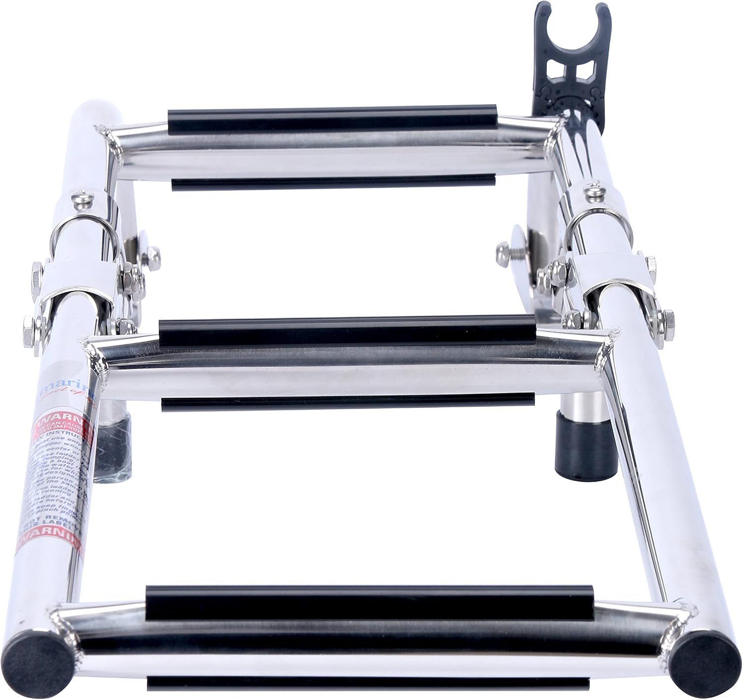 Amarine 3-Step Stainless Steel Stern Mount Pontoon Boat Ladder with Rubber Grips