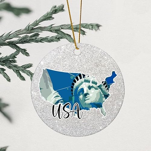 Vista 63 de Christmas Round Ornament South Africa Lands Ceramic Keepsake Visitor Souvenir 3 Inch with Gold String Hometown City Pride Home Decorations Christmas