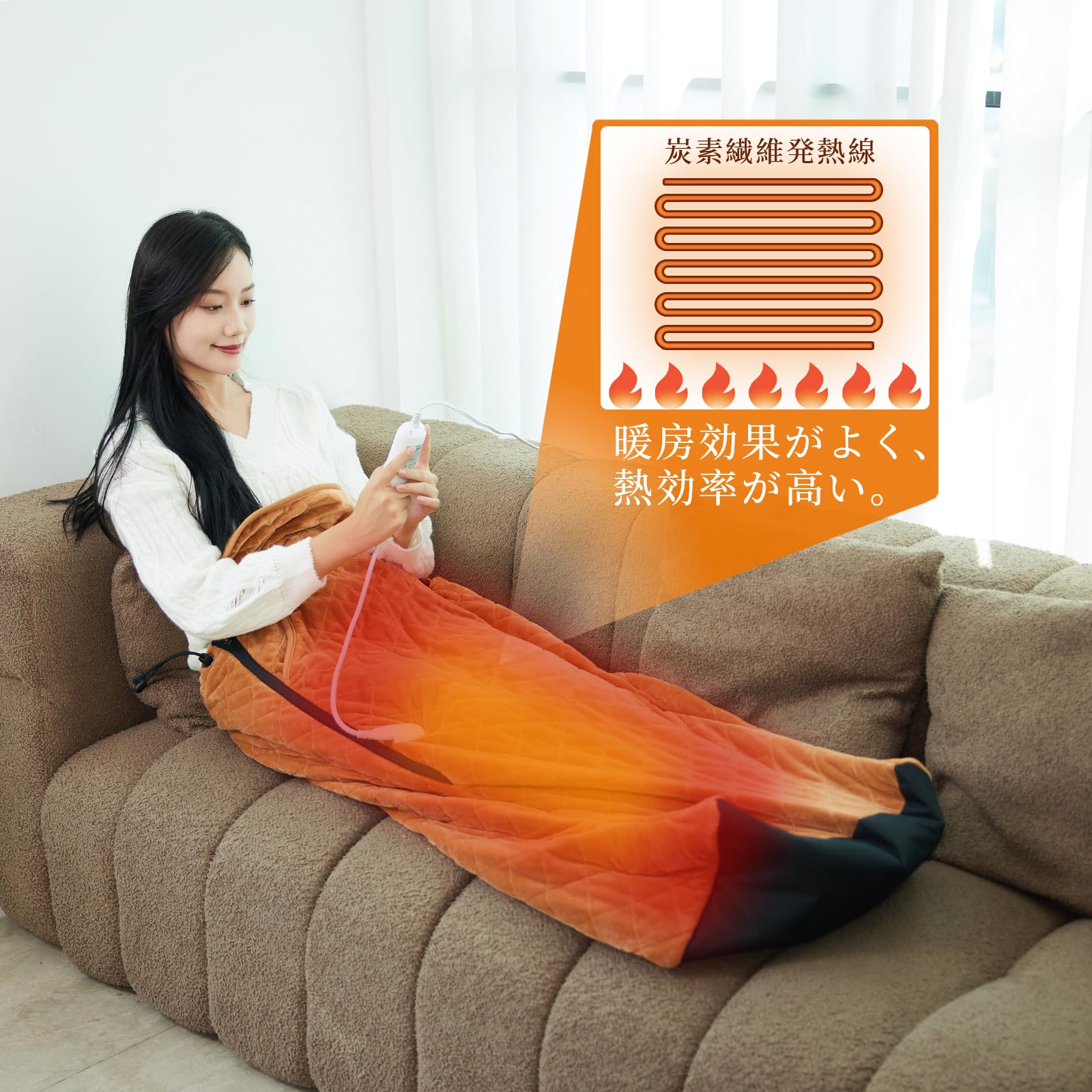 Amazon | 電気足温器 ポータブルフットウォーマー ウェアラブルこたつ