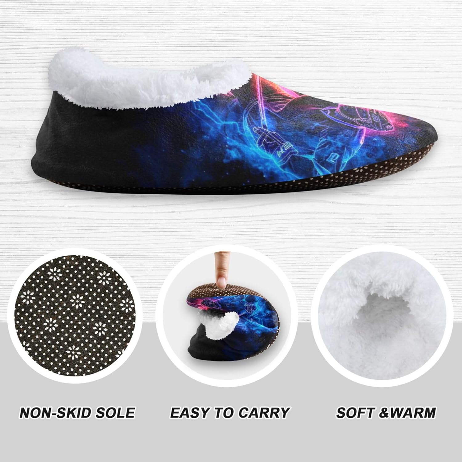 Kid's Slippers for Boys Girls, Memory Foam Home Slippers for Bedroom Travel Indoor - Image 4