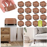 Vista 38 de Paquete de 4 elevadores de muebles de 1 pulgada, elevadores de cama ajustables resistentes para mesa, escritorio, sillón, silla, sofá, gabinete