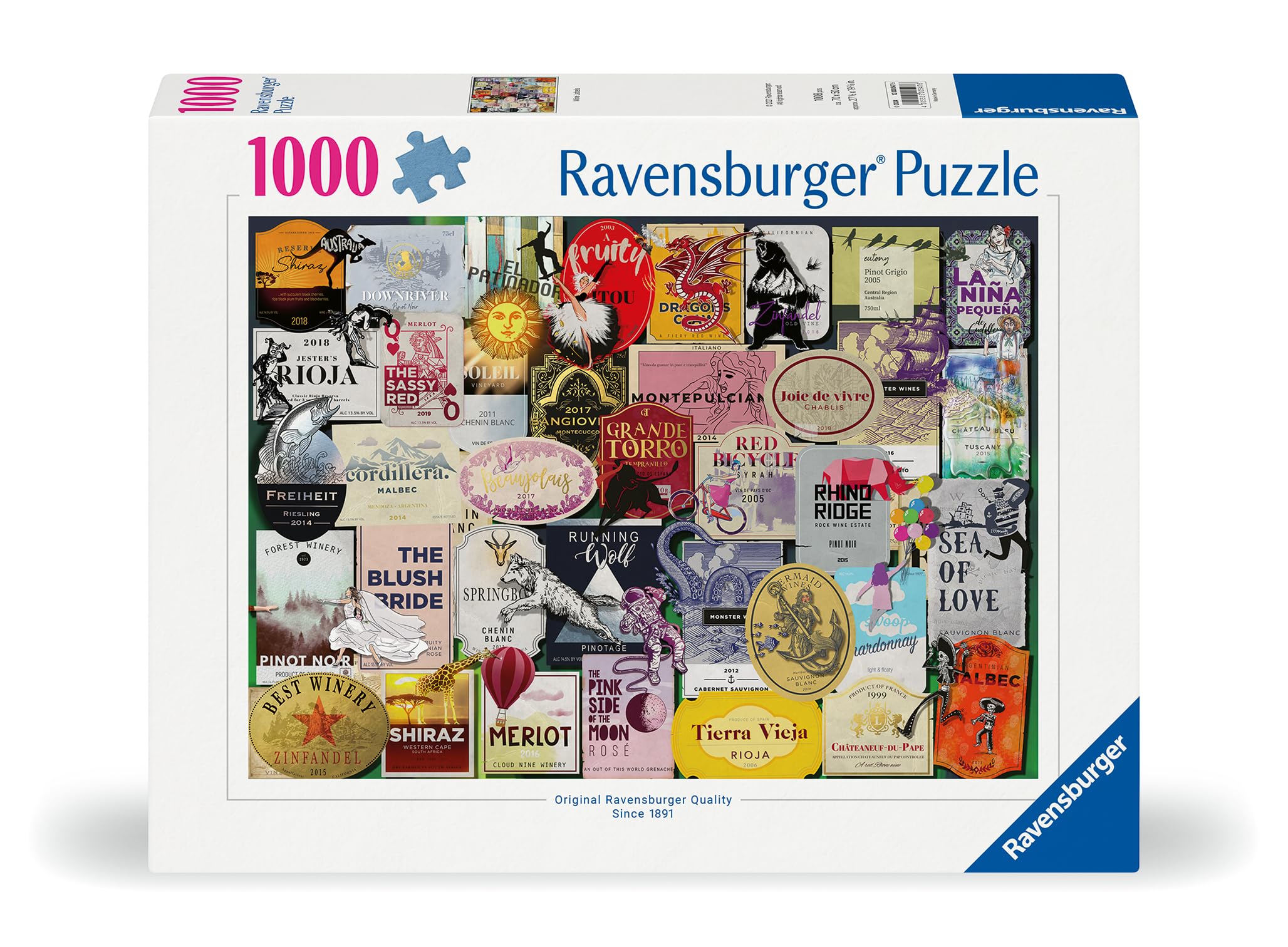 Ravensburger Wine Labels Puzzle, 1000 Teile – Perfekt Für Erwachsene, Made In Germany, Nachhaltig
